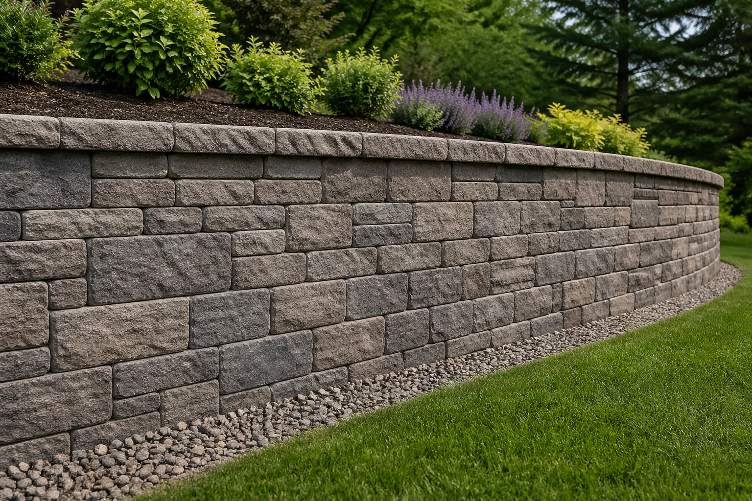 retaining wall in Albany