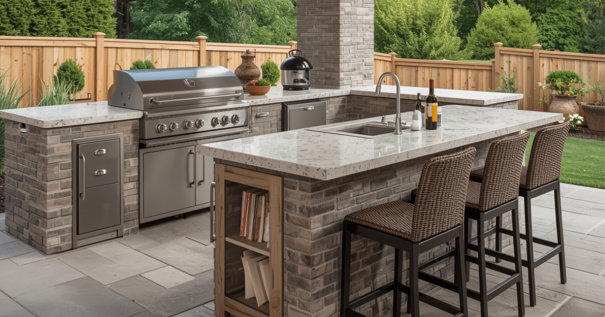 outdoor kitchen, built by experts with many years of experience