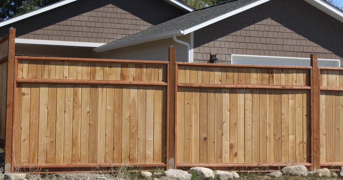 Wood fence built by professionals