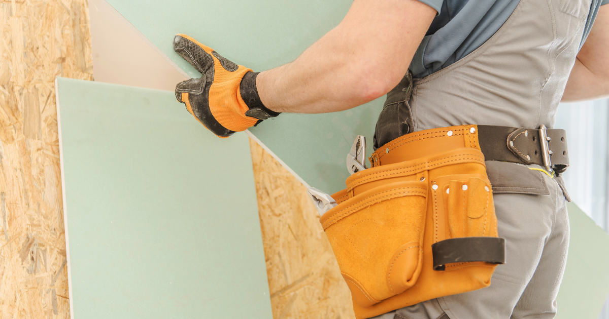 Professional of RPM working on a basement remodeling