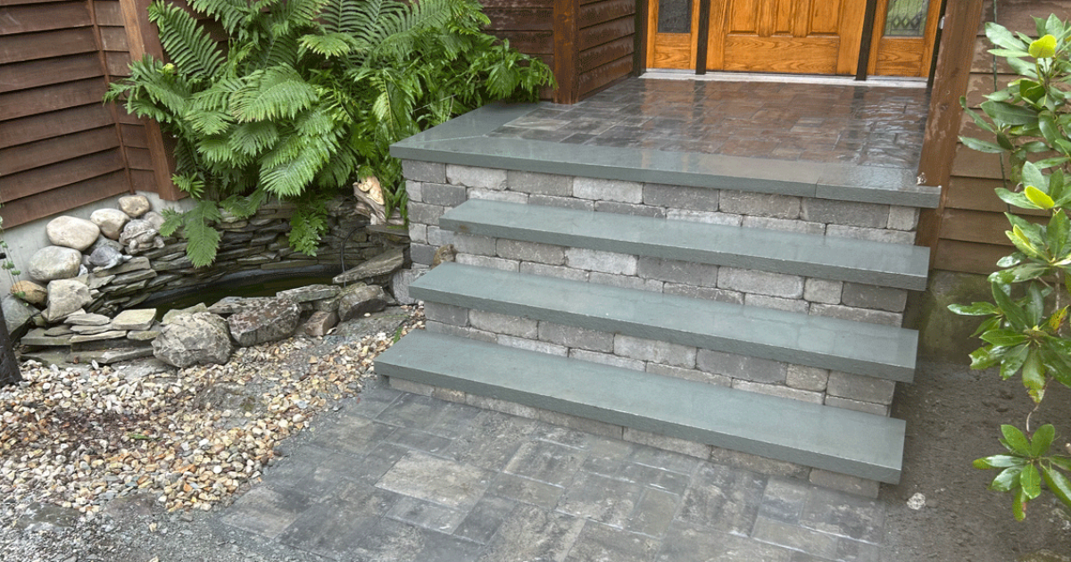 Stairs and a walkway built