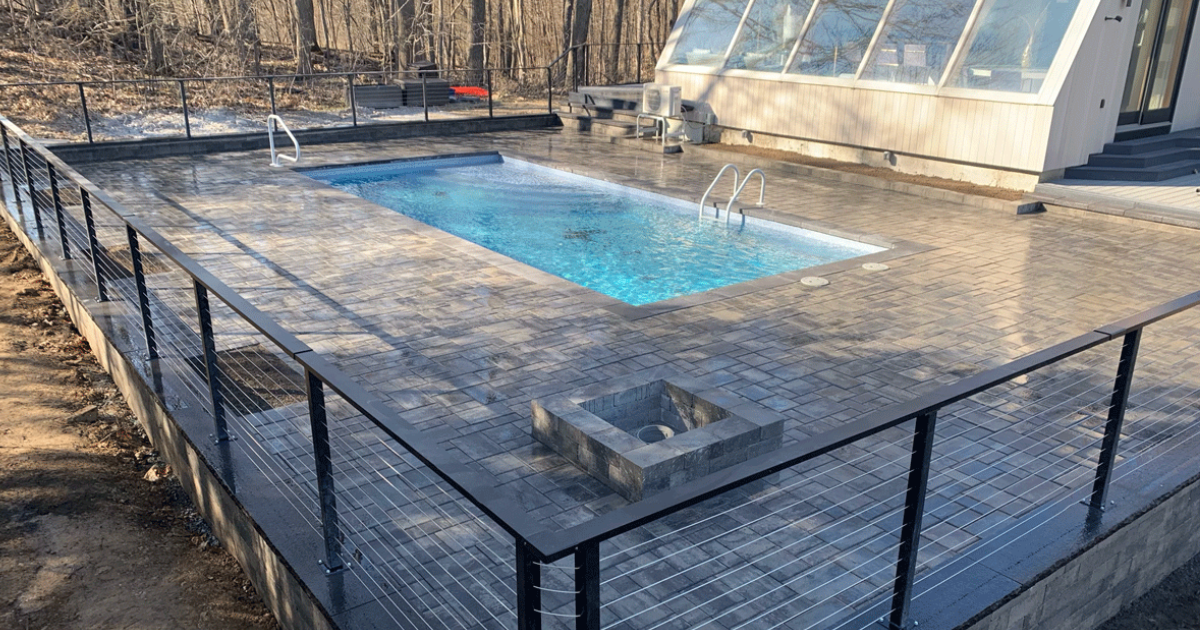 Pool hardscaping