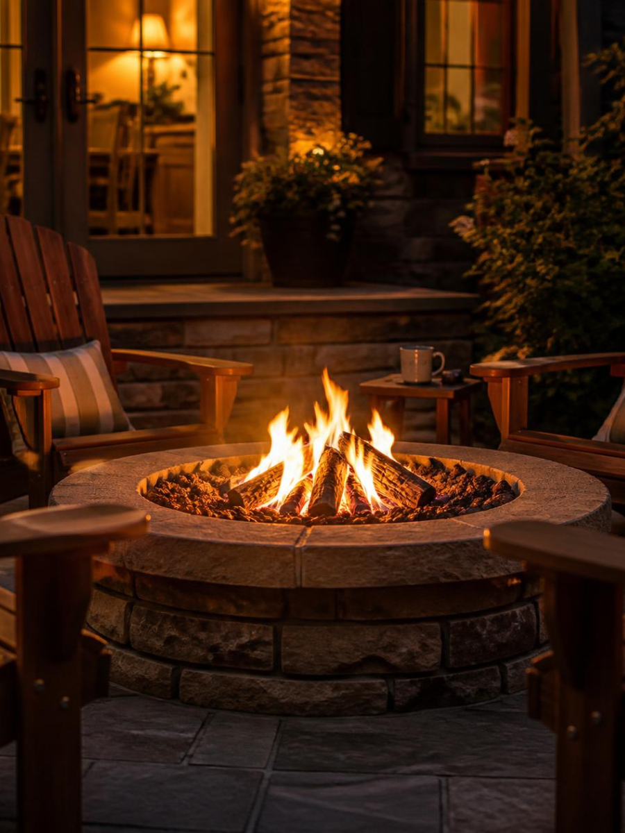 Fire pit installed by experts of RPM Outdoor Living
