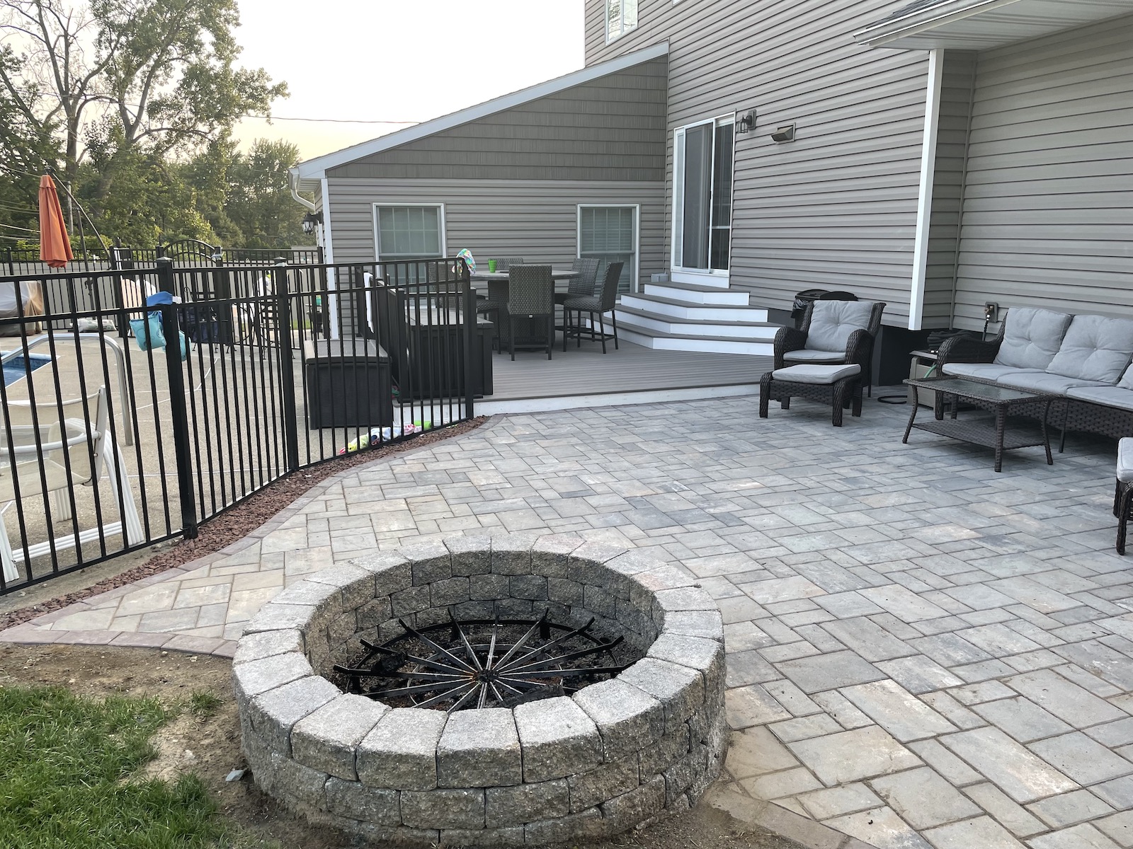 Paver patio built by experts from RPM Outdoor Living