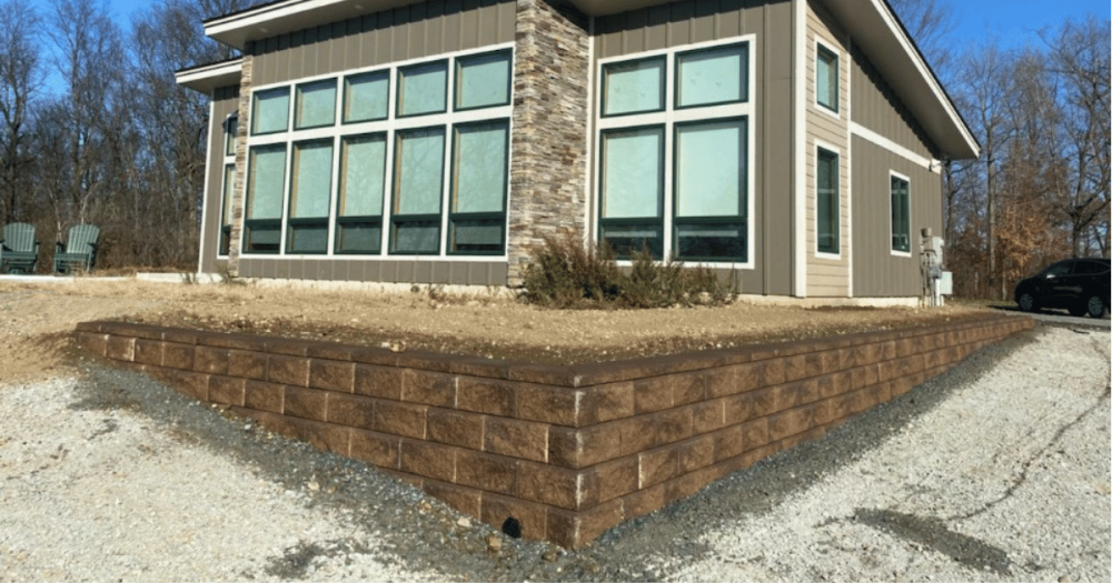 Retaining wall installed by RPM Outdoor Living