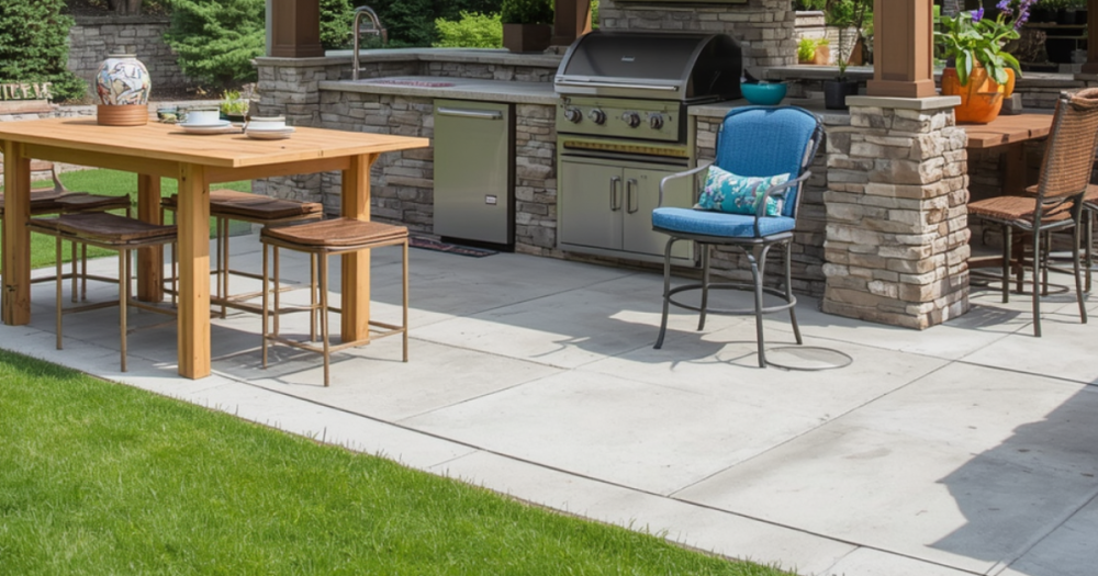 outdoor kitchen, beautiful and ready to be used