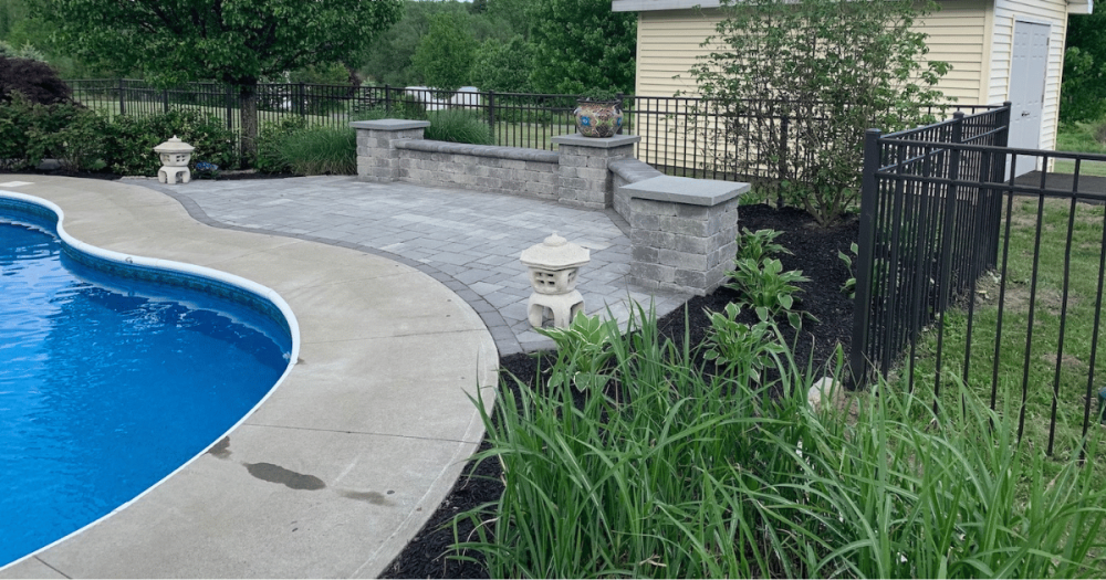 Pool concrete patio