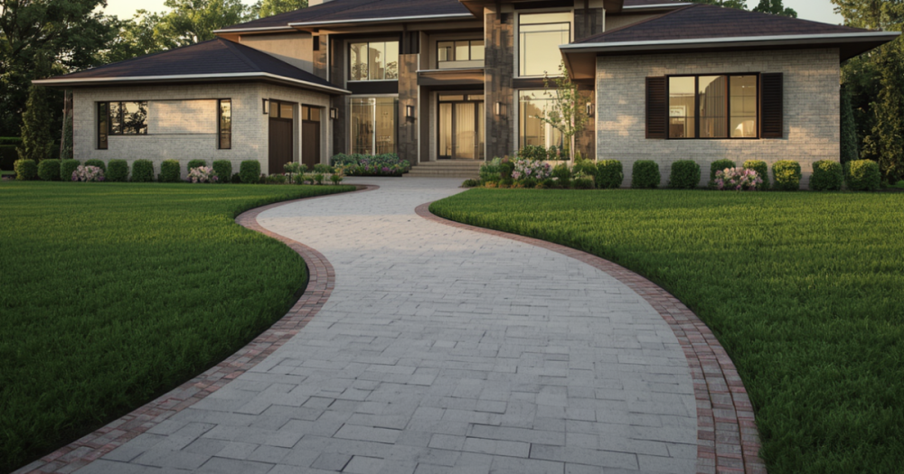 Paver driveway installation done by professionals