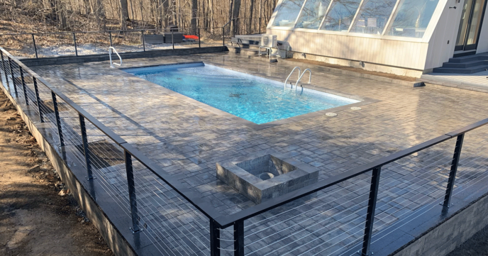 Pool hardscaping