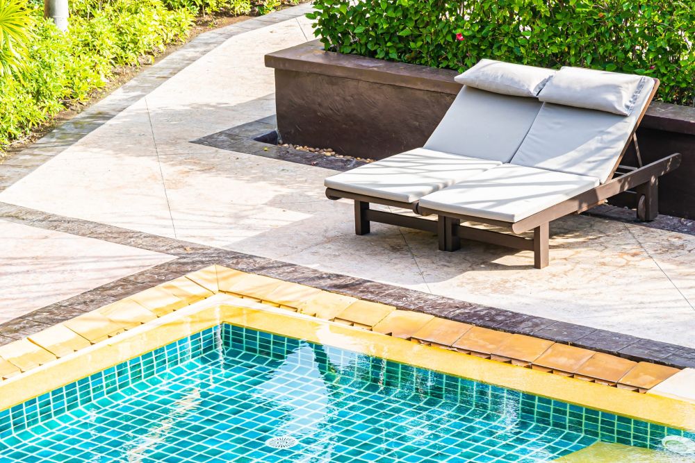 concrete paver patio installed on a family home